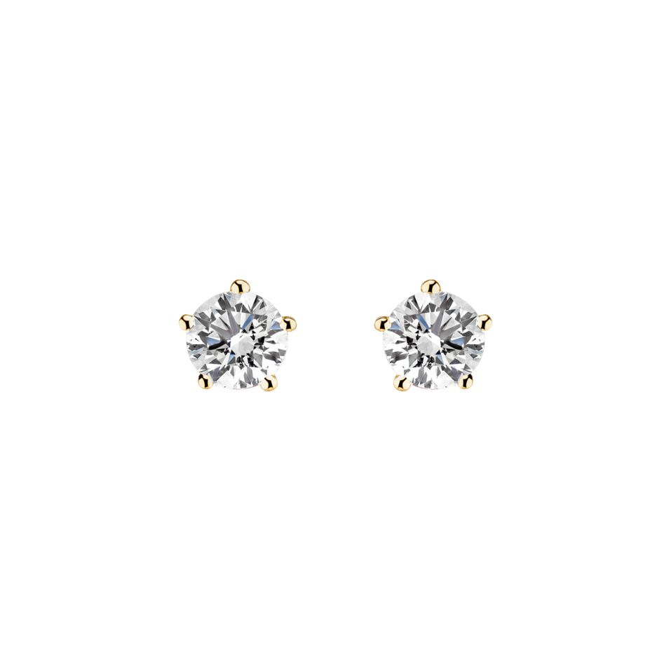 14ct yellow gold diamond earrings Star Secret