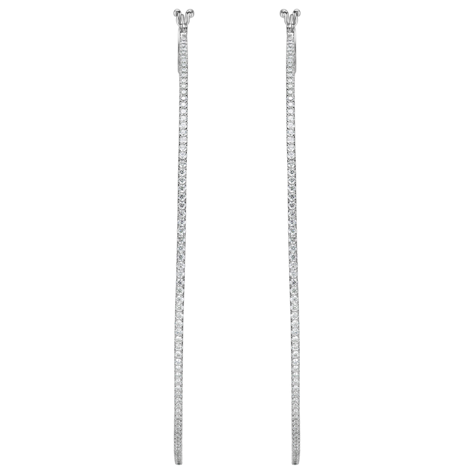 Diamond earrings Delicate Line