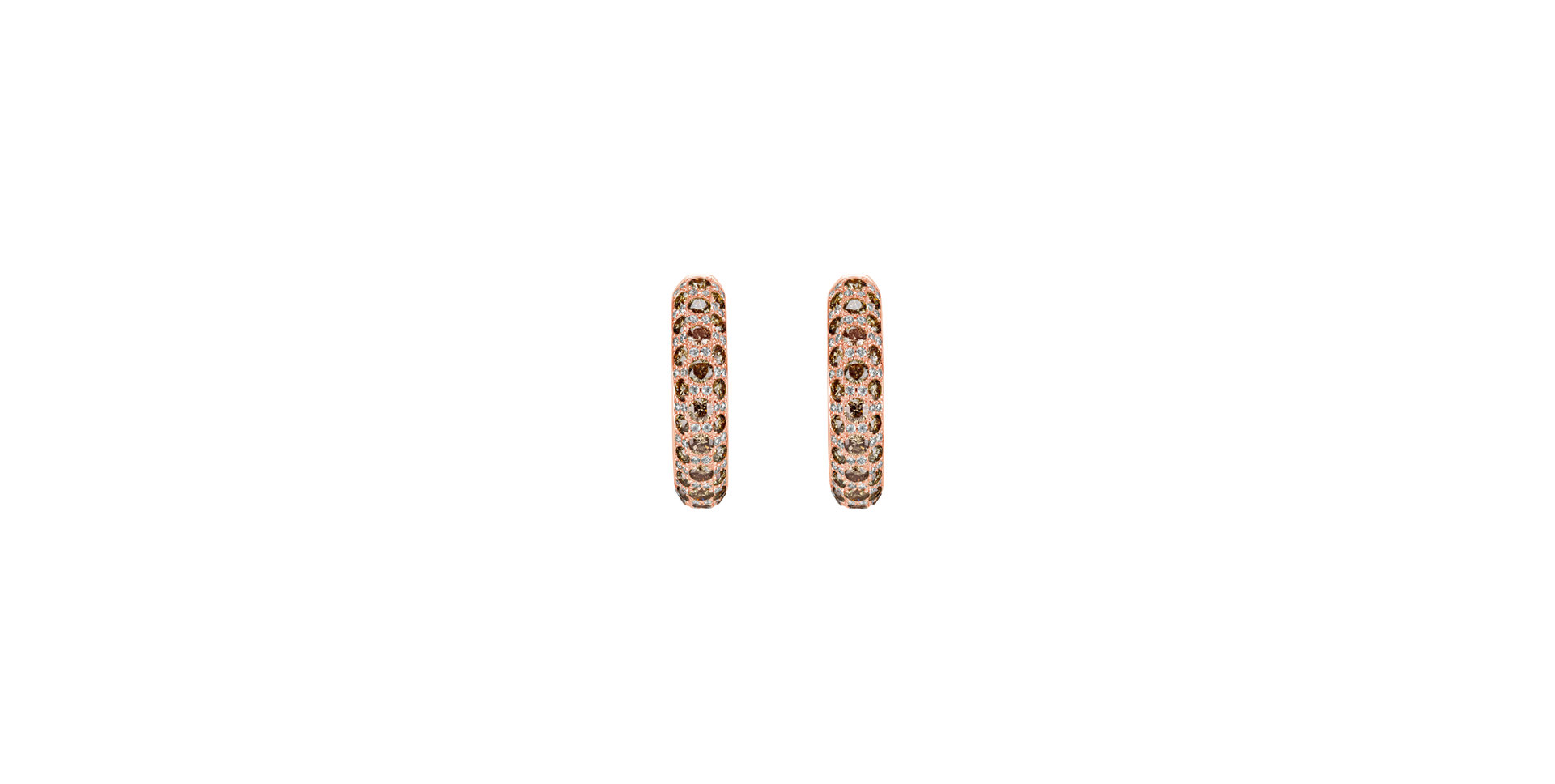 Earrings with brown and white diamonds Sin Miracle