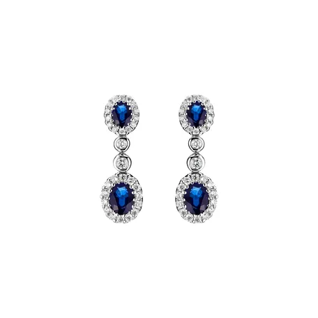 Diamond earrings and Sapphire Sapphire Jealousy