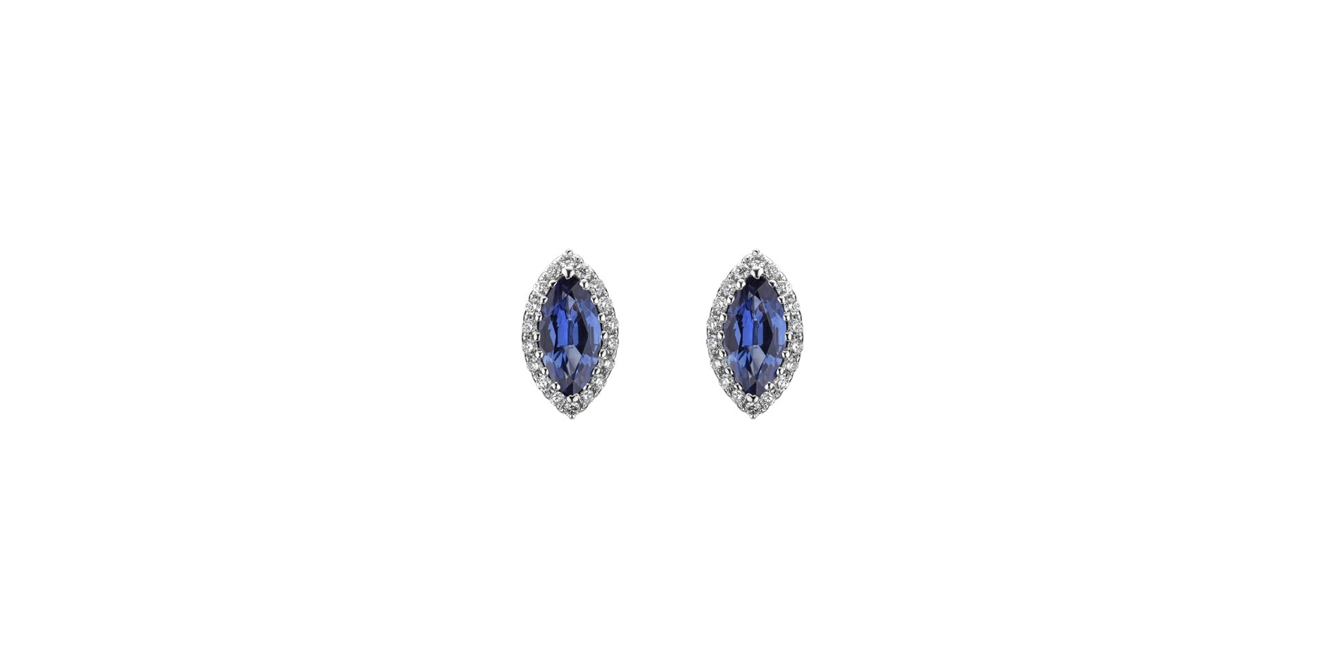 Diamond earrings with Sapphire Majesty Desire