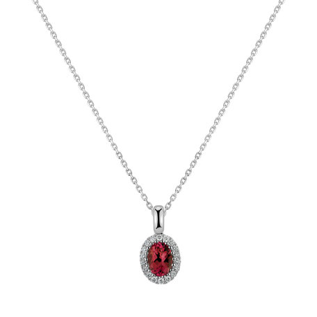 Diamond pendant with Ruby Queen Wishes