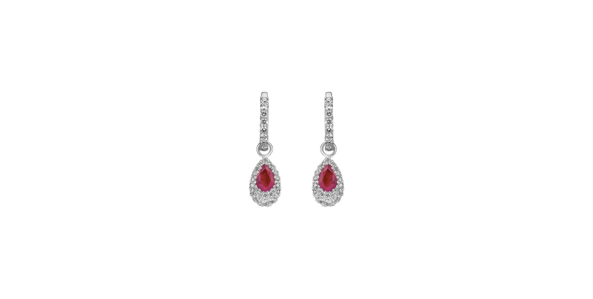 Diamond earrings with Ruby Satisfying Holiday