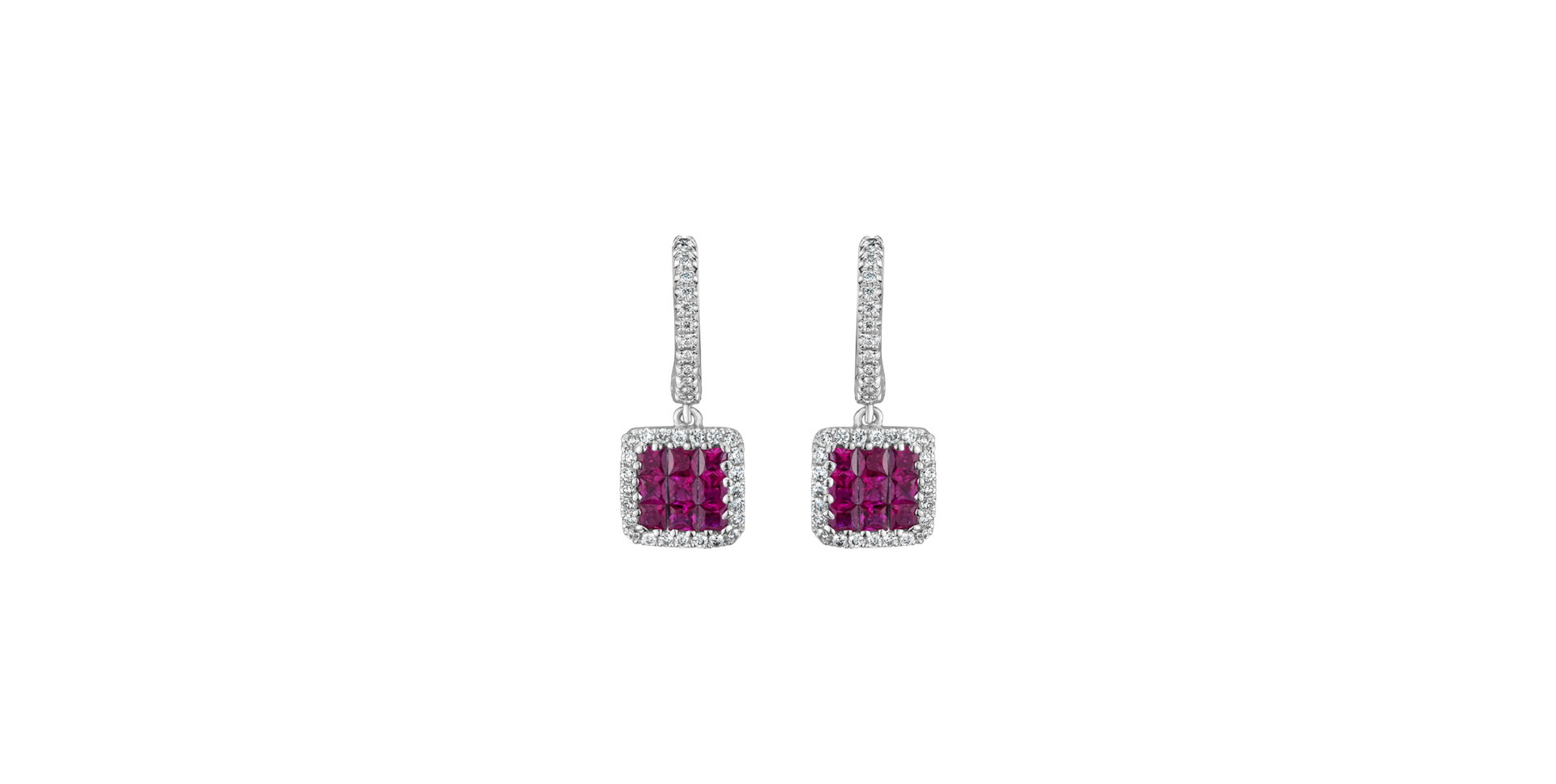 Diamond earrings with Ruby Evaren