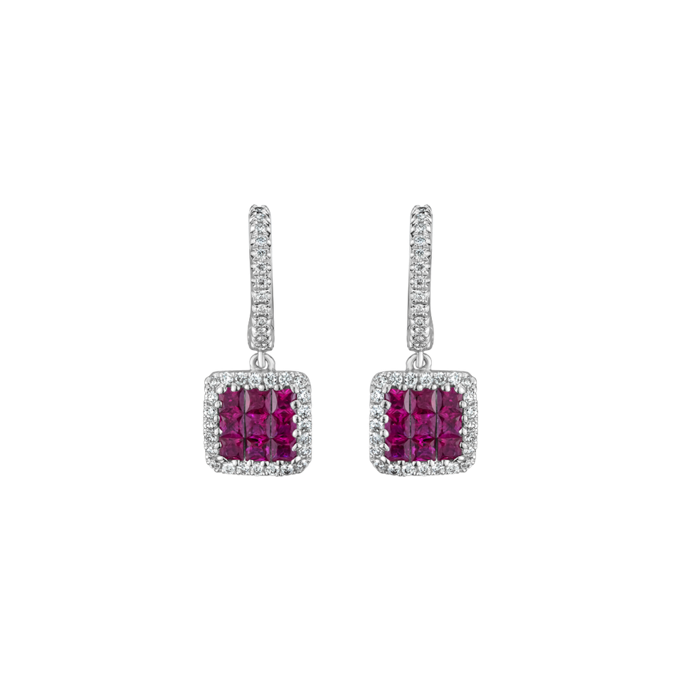Diamond earrings with Ruby Evaren