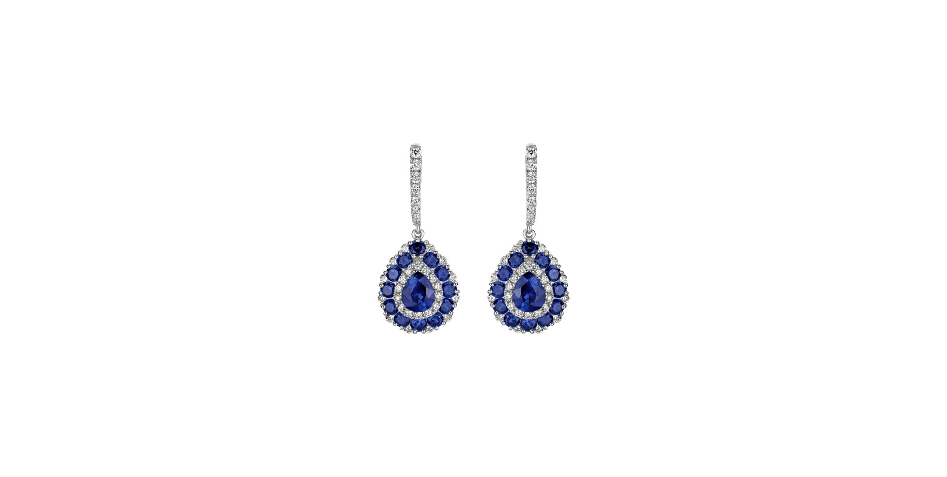 Diamond earrings and Sapphire Silver Town