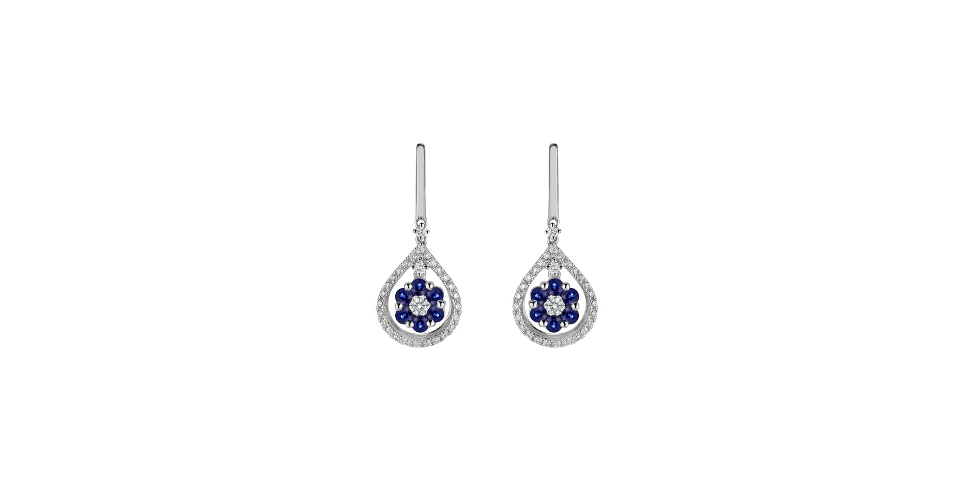 Diamond earrings and Sapphire Juniper