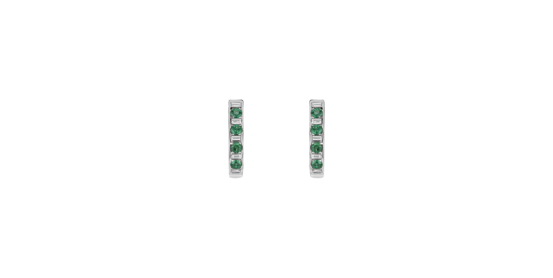 Diamond earrings and Emerald Catalina