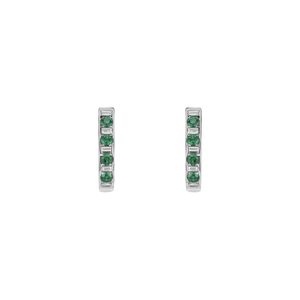 Diamond earrings and Emerald Catalina