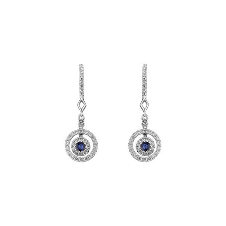 Diamond earrings with Sapphire Rose Hope