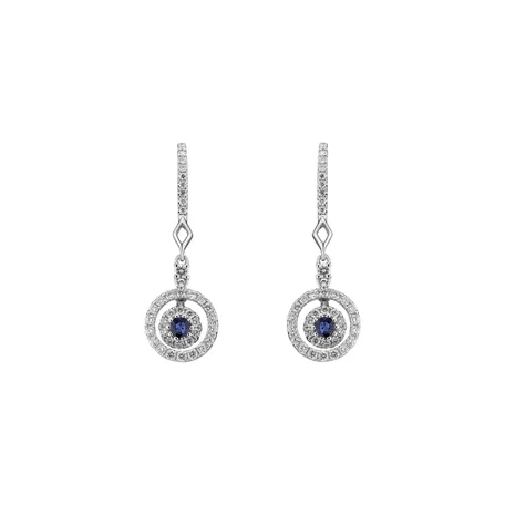 Diamond earrings with Sapphire Rose Hope