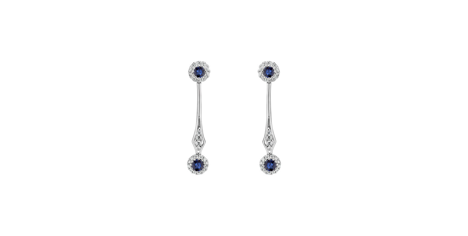 Diamond earrings and Sapphire Aubree