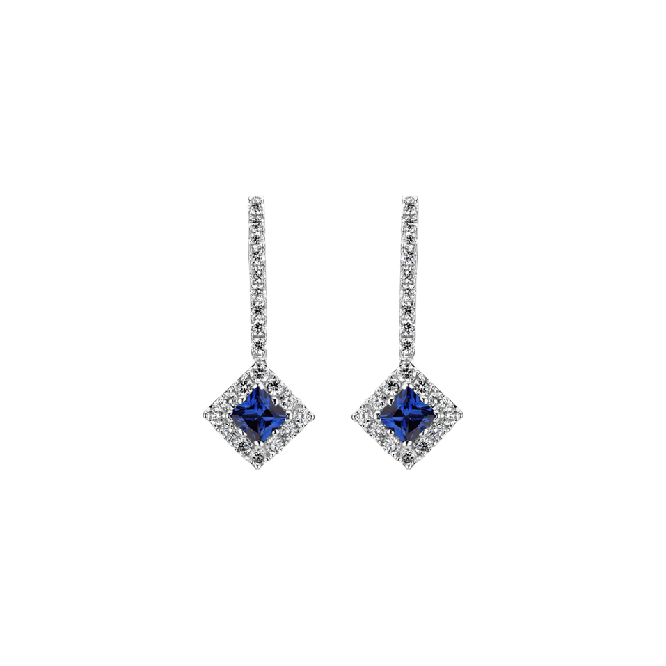 Diamond earrings with Sapphire Miracle Realm