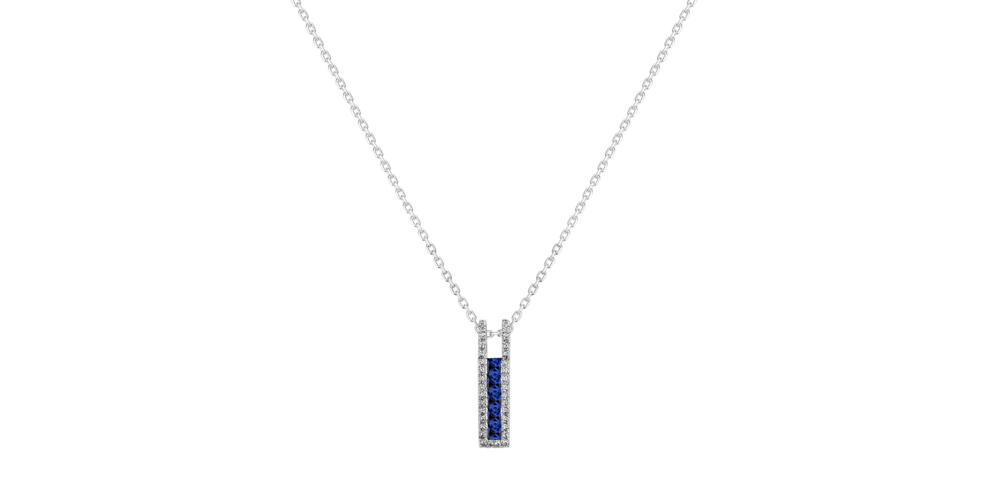 Diamond pendant with Sapphire Vincinne
