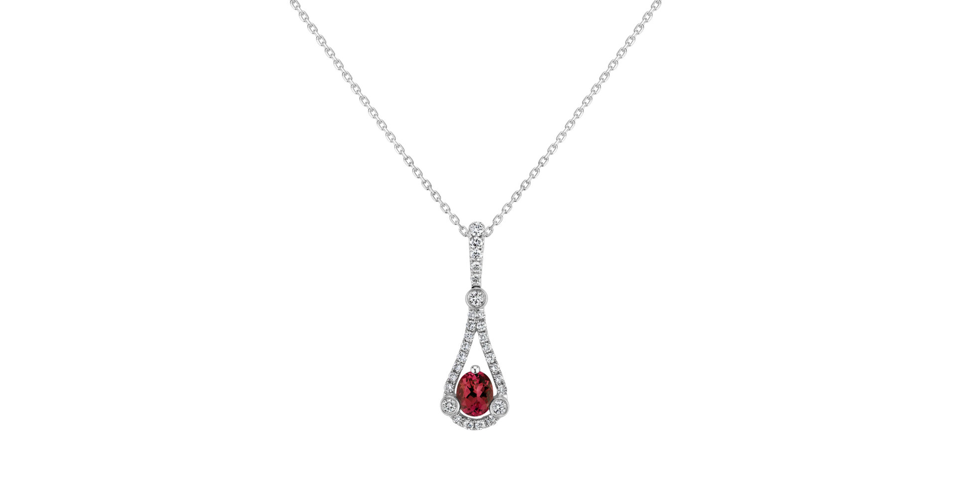 Diamond pendant with Ruby Endless Time