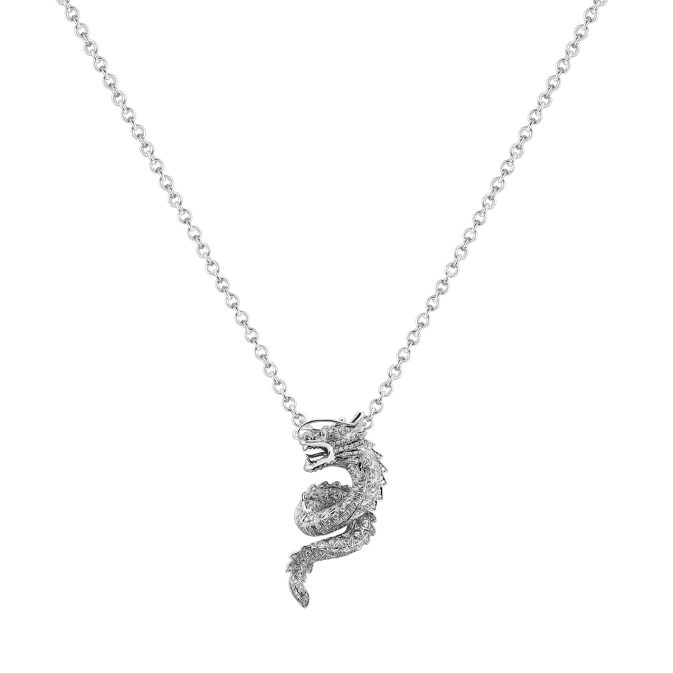 Diamond pendant with Ruby Dragon Snake