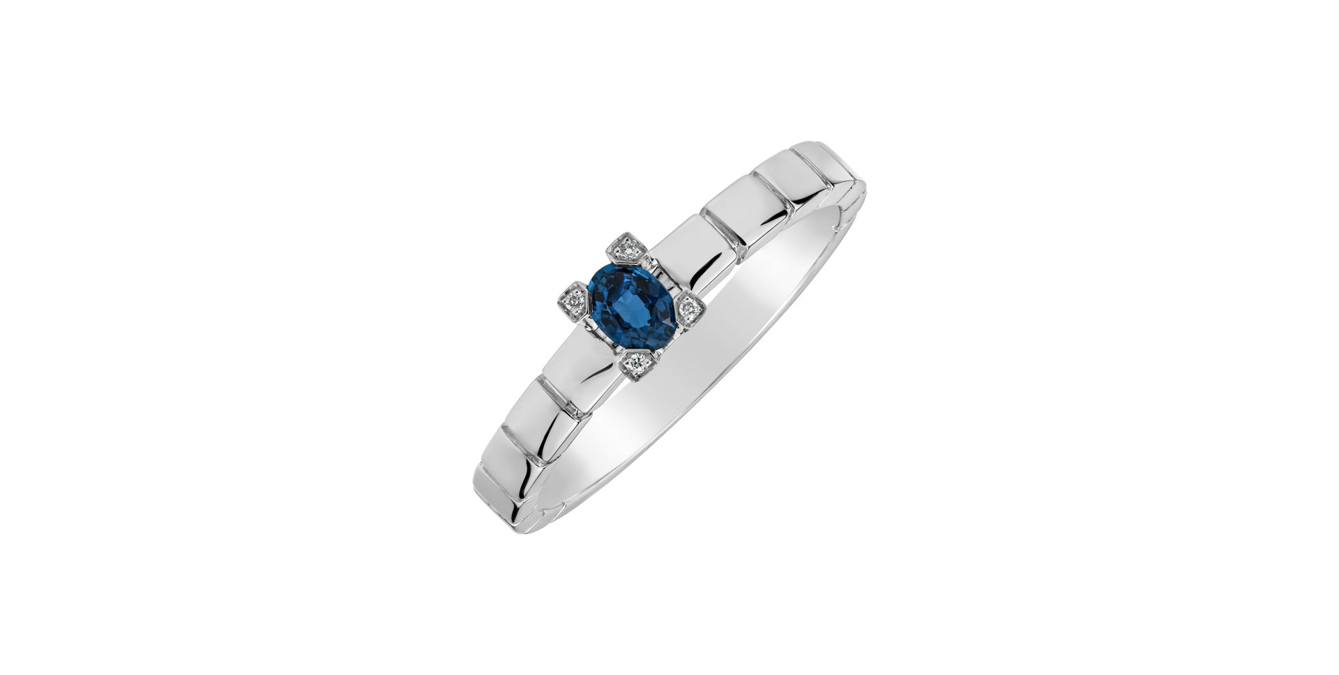 Diamond ring with Sapphire Sublime Shine