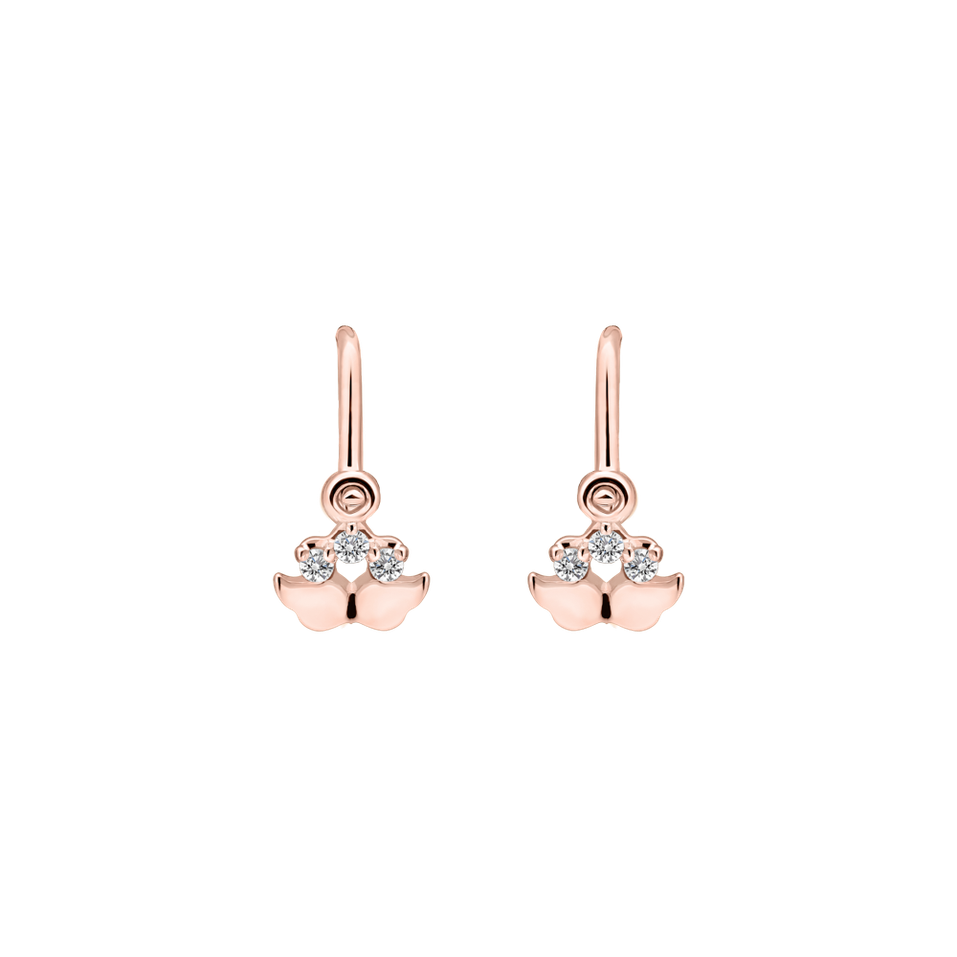 Children's diamond earrings Wings