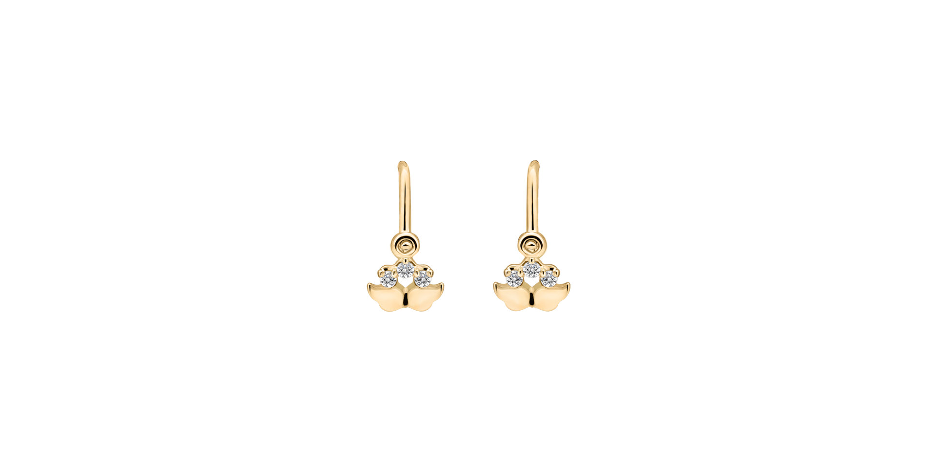 Children's diamond earrings Wings