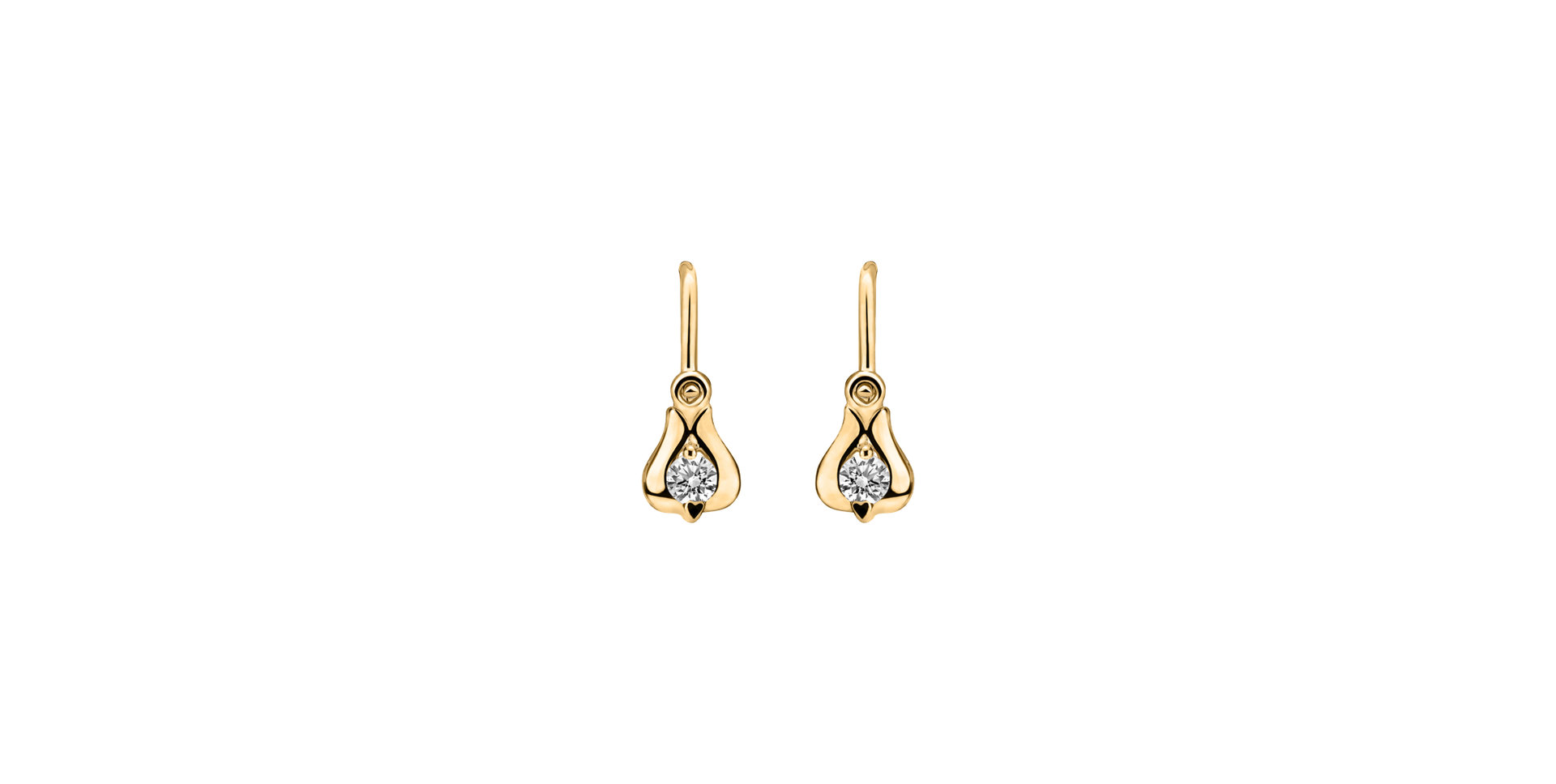 Children's diamond earrings Open Flower