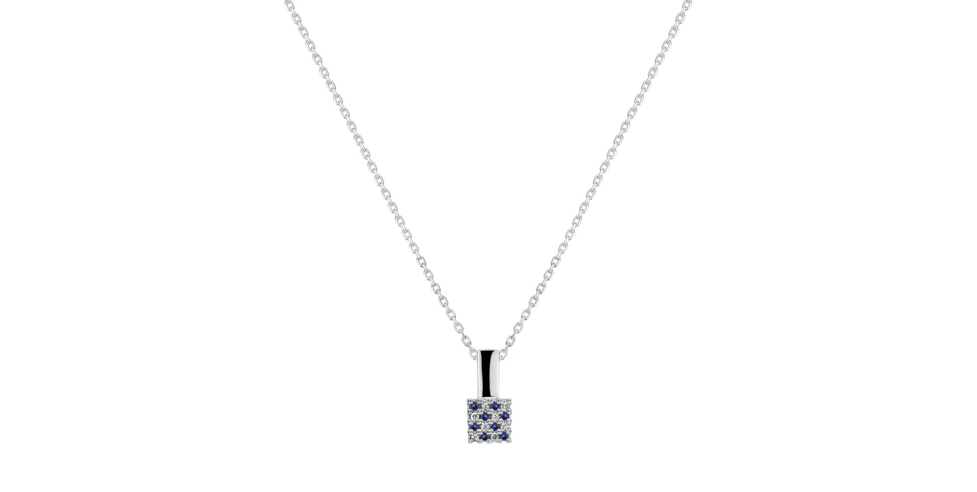 Diamond pendant with Sapphire Inés