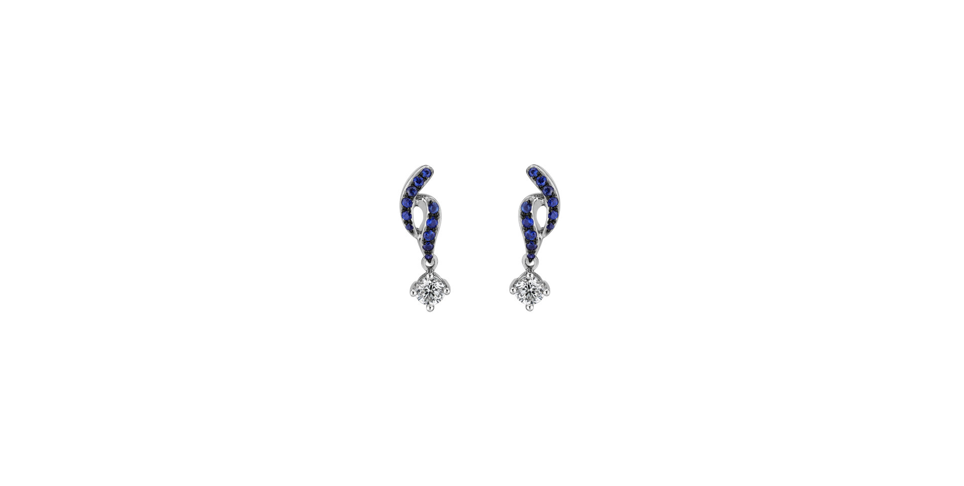 Diamond earrings and Sapphire Athiel