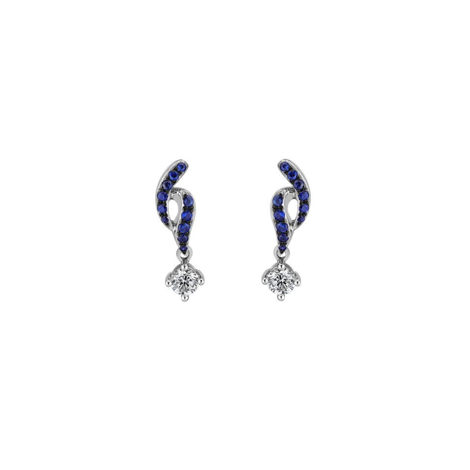Diamond earrings and Sapphire Athiel