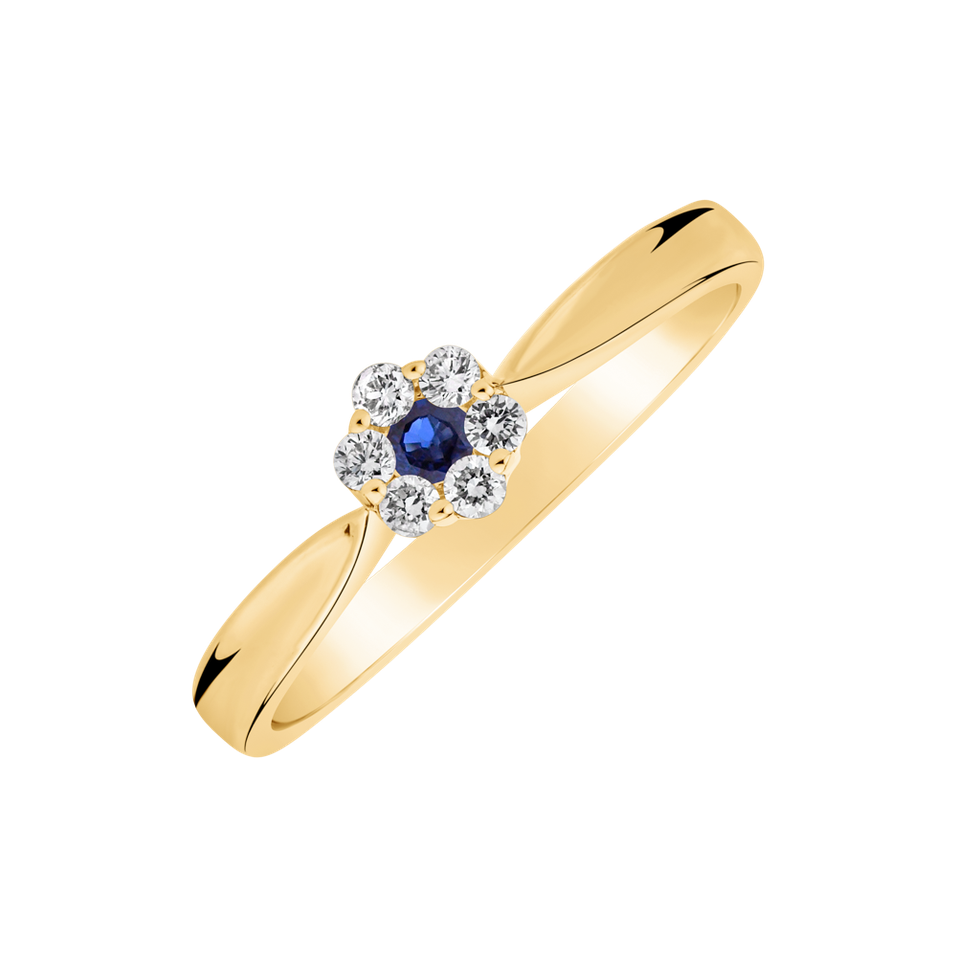 Diamond ring with Sapphire Fairy Dream