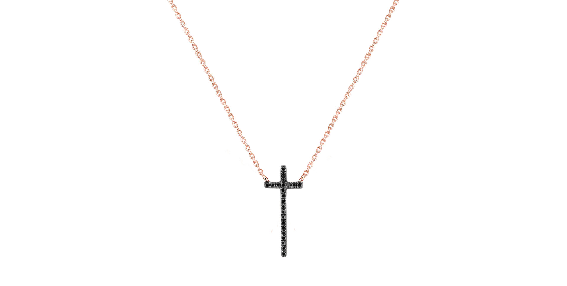 Diamond necklace Black Cross
