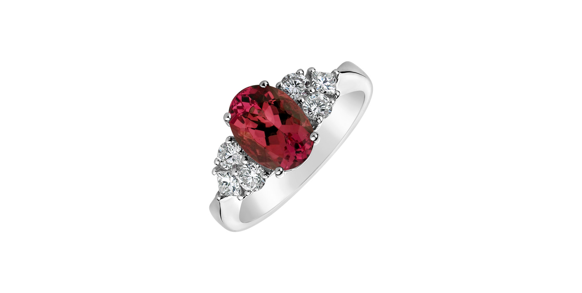Diamond ring with Ruby Moonlight Nymph