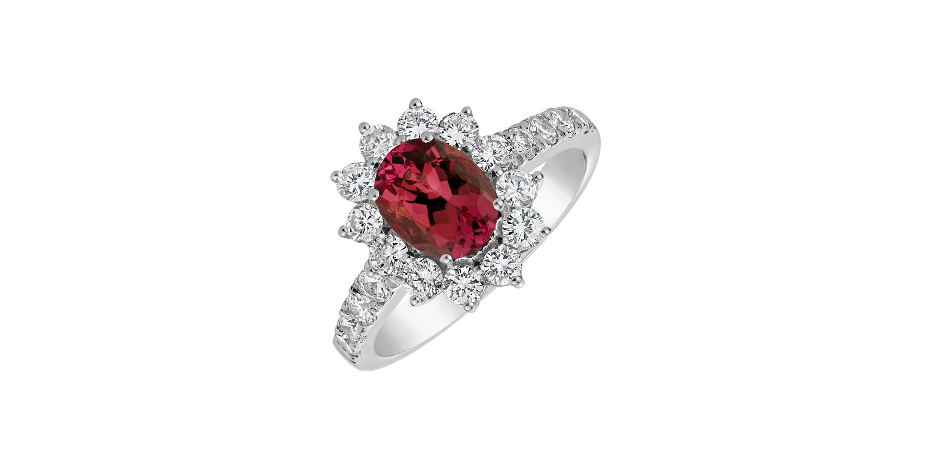 Diamond ring with Ruby Renaissance Poetry