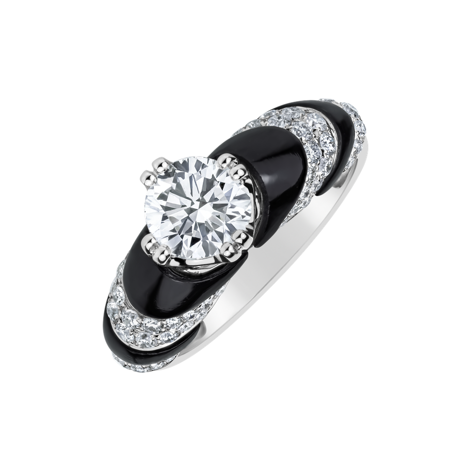 Diamond ring with Agates Aziza
