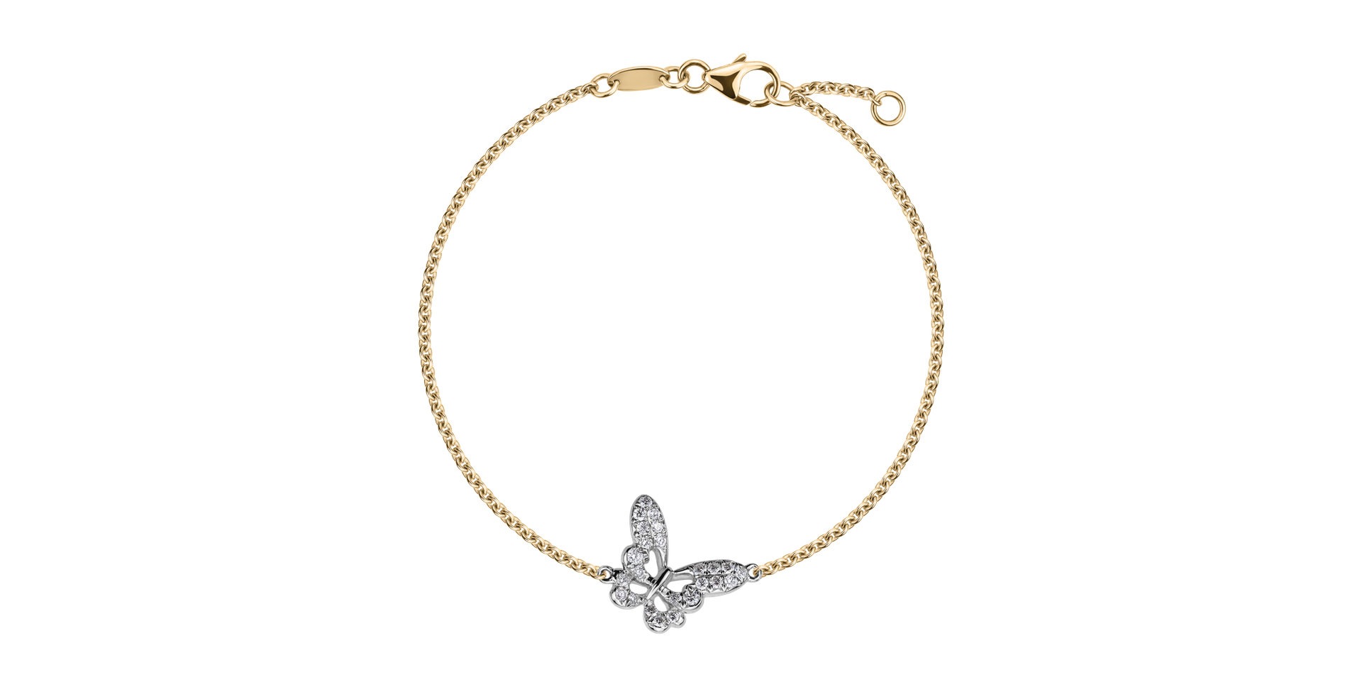 Diamond bracelet Butterfly Flower