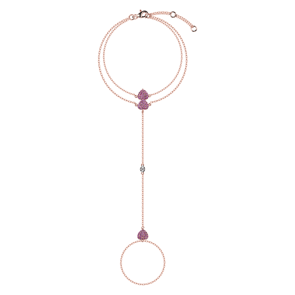 Diamond ring with Sapphires Esmera