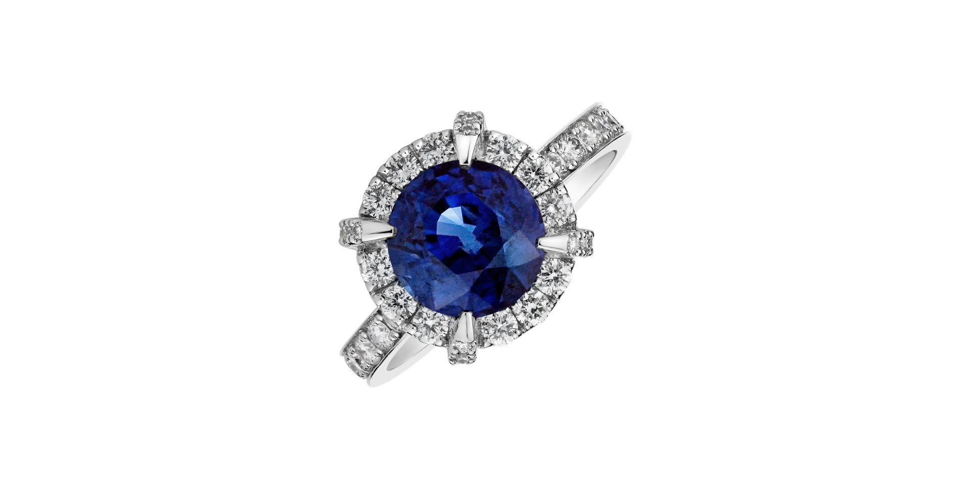 Diamond ring with Sapphire Royal Envoy