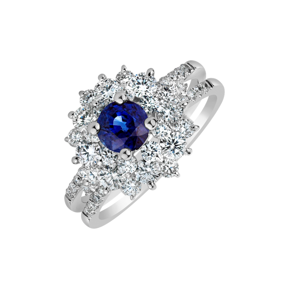 Diamond ring with Sapphire Royal Secret