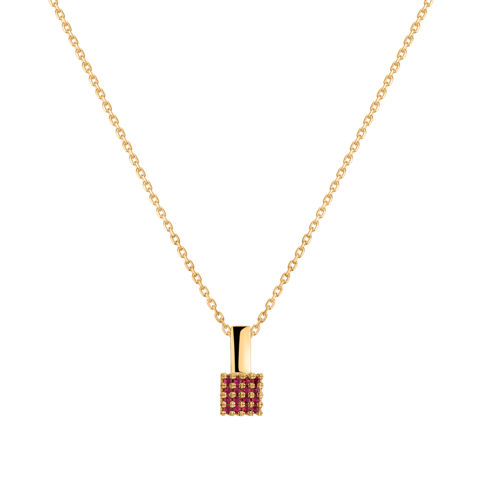 Pendant with Ruby Delicious Mosaic