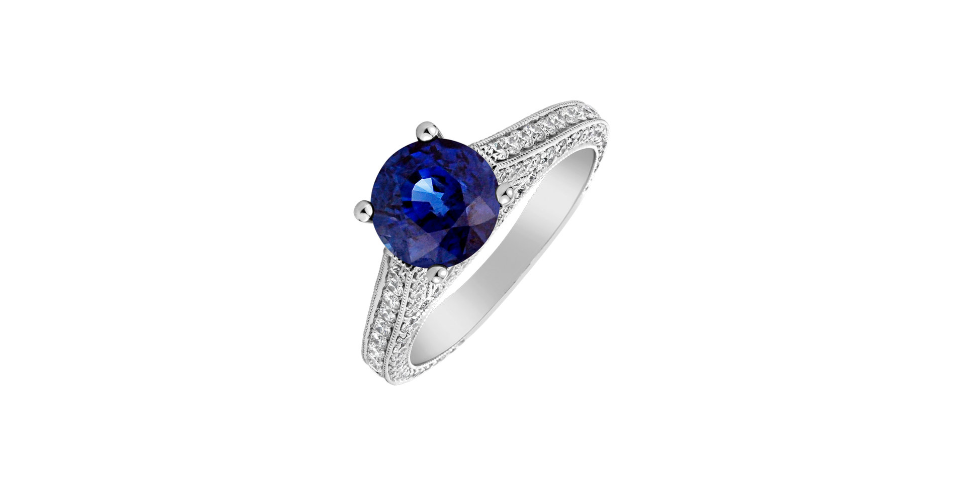 Diamond ring with Sapphire Las Vegas Miracle