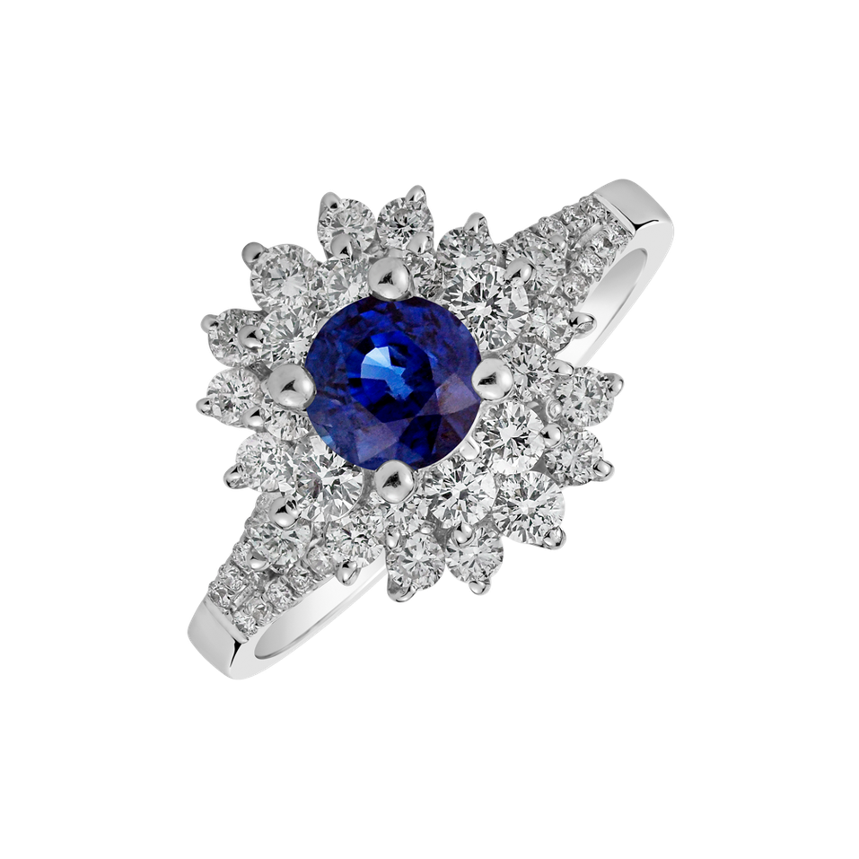 Diamond ring with Sapphire Cleopatra Treasure