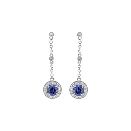 Diamond earrings with Tanzanite Monarchy Symphony