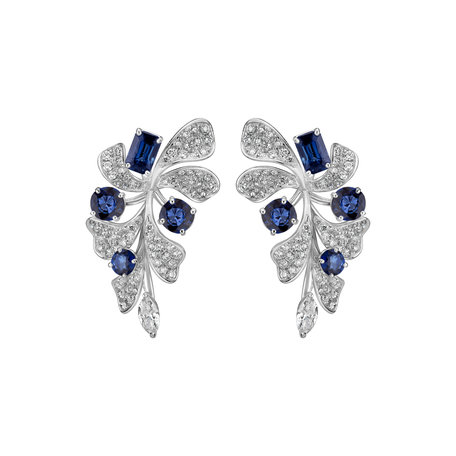 Diamond earrings and Sapphire Czarina Signature