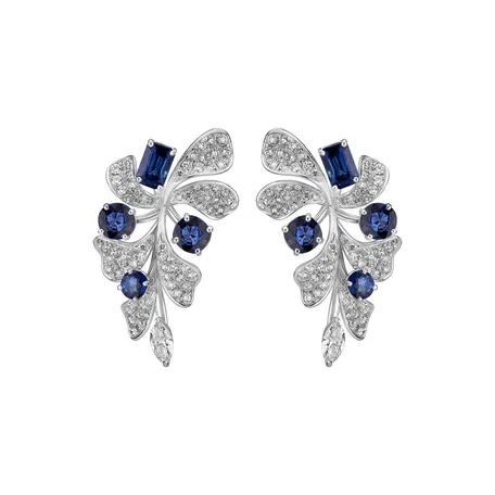 Diamond earrings and Sapphire Czarina Signature