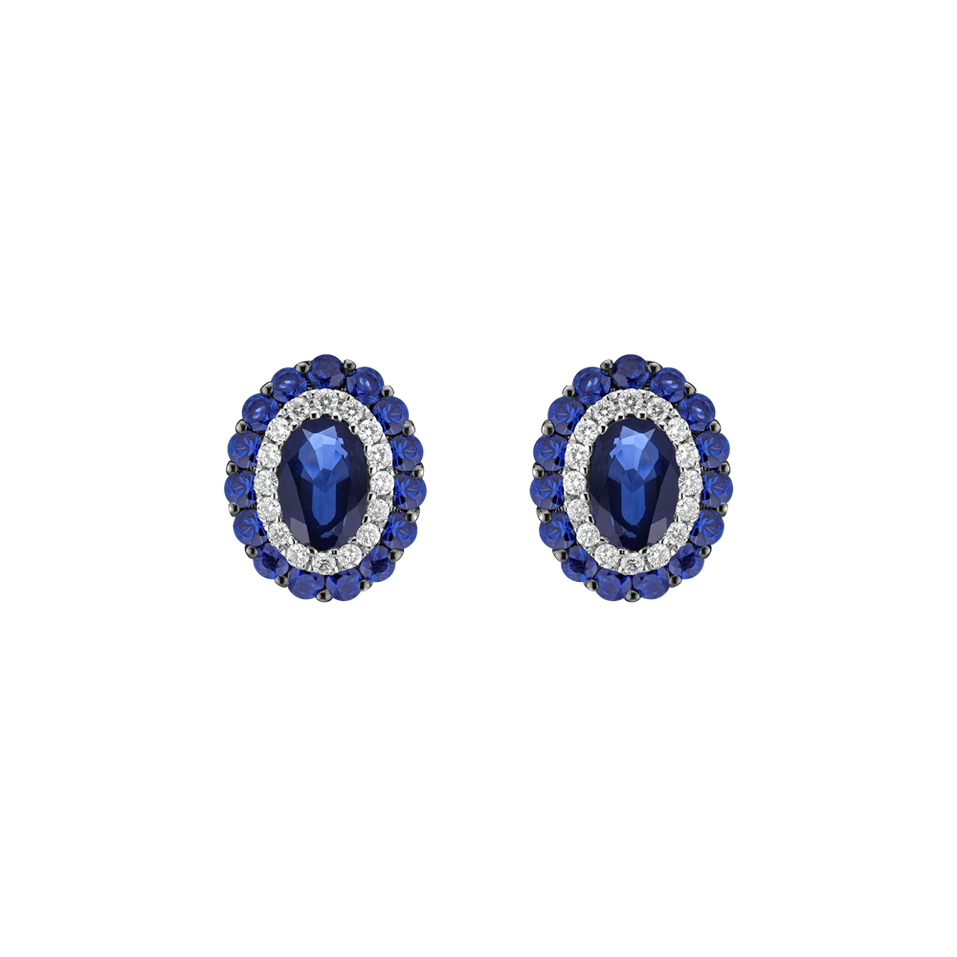 Diamond earrings and Sapphire Eagle