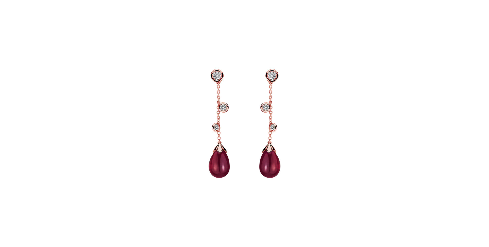 Diamond earrings with Tourmaline Rare Drops