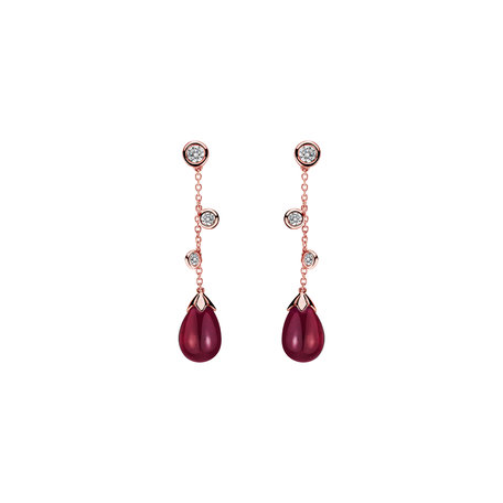 Diamond earrings with Tourmaline Rare Drops