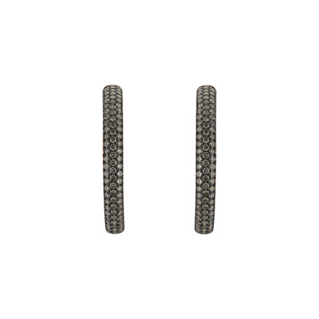 Earrings with brown diamonds Eclipse