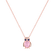 Diamond necklace with Rose Quartz and Sapphires Penguin Secret2