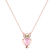 Diamond necklace with Rose Quartz and Garnets Wisdom Owl2