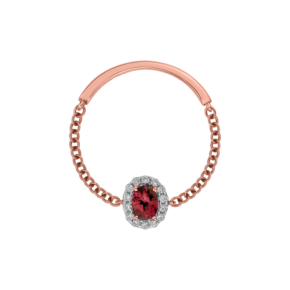 Diamond ring with Ruby Zondalari