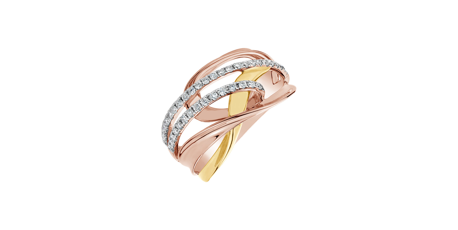 Diamond ring Sparkling Trinity